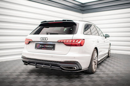 Diffusor Heckansatz V.1 passend für Audi A4 S-Line B9 FL schwarz Hochglanz