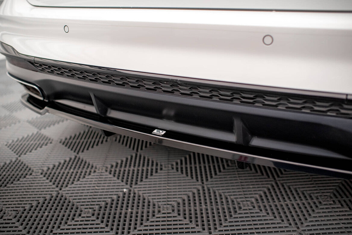 Diffusor Heckansatz V.1 passend für Audi A4 S-Line B9 FL schwarz Hochglanz