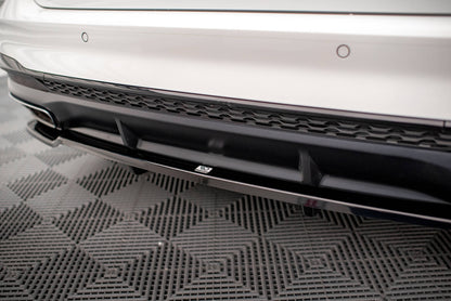 Diffusor Heckansatz V.1 passend für Audi A4 S-Line B9 FL schwarz Hochglanz
