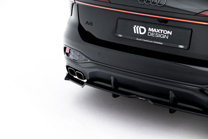 Diffusor Heckansatz V.1 passend für Audi A6 S-Line C9 schwarz Hochglanz