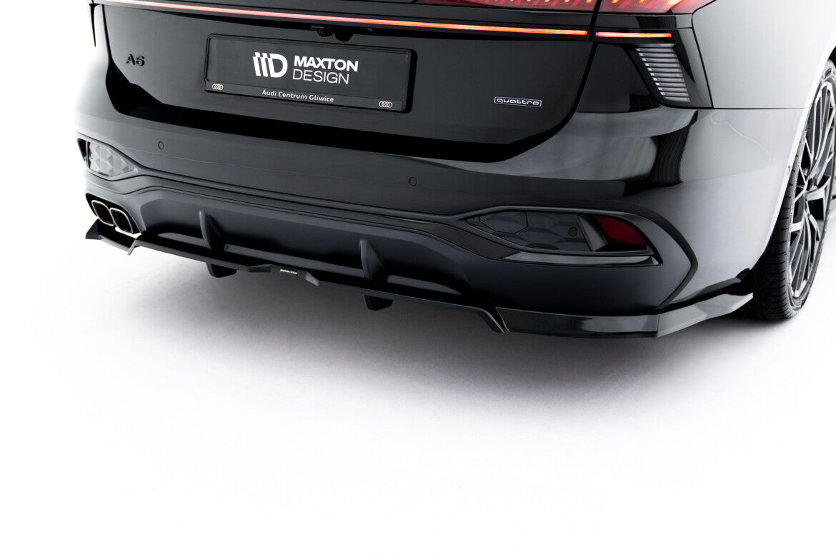 Diffusor Heckansatz V.1 passend für Audi A6 S-Line C9 schwarz Hochglanz