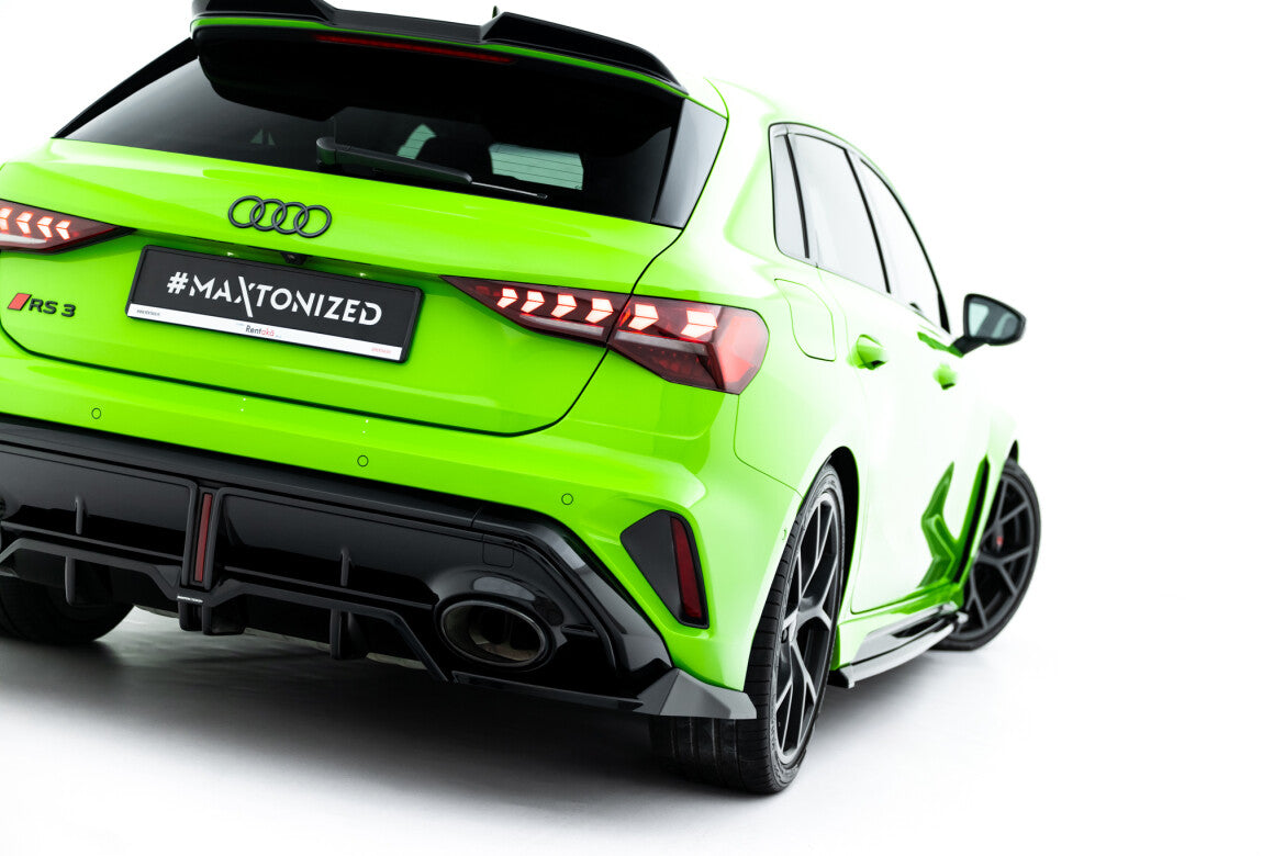 Diffusor Heckansatz V.1 passend für Audi RS3 Sportback 8Y FL schwarz Hochglanz
