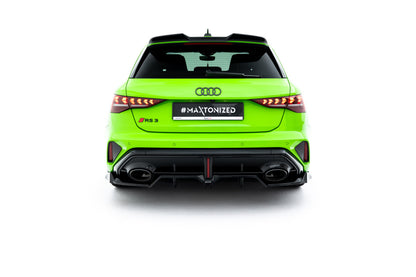 Diffusor Heckansatz V.1 passend für Audi RS3 Sportback 8Y FL schwarz Hochglanz