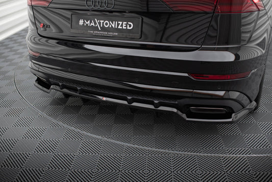 Diffusor Heckansatz V.1 passend für Audi SQ8 / Q8 S-Line Mk1 FL schwarz Hochglanz