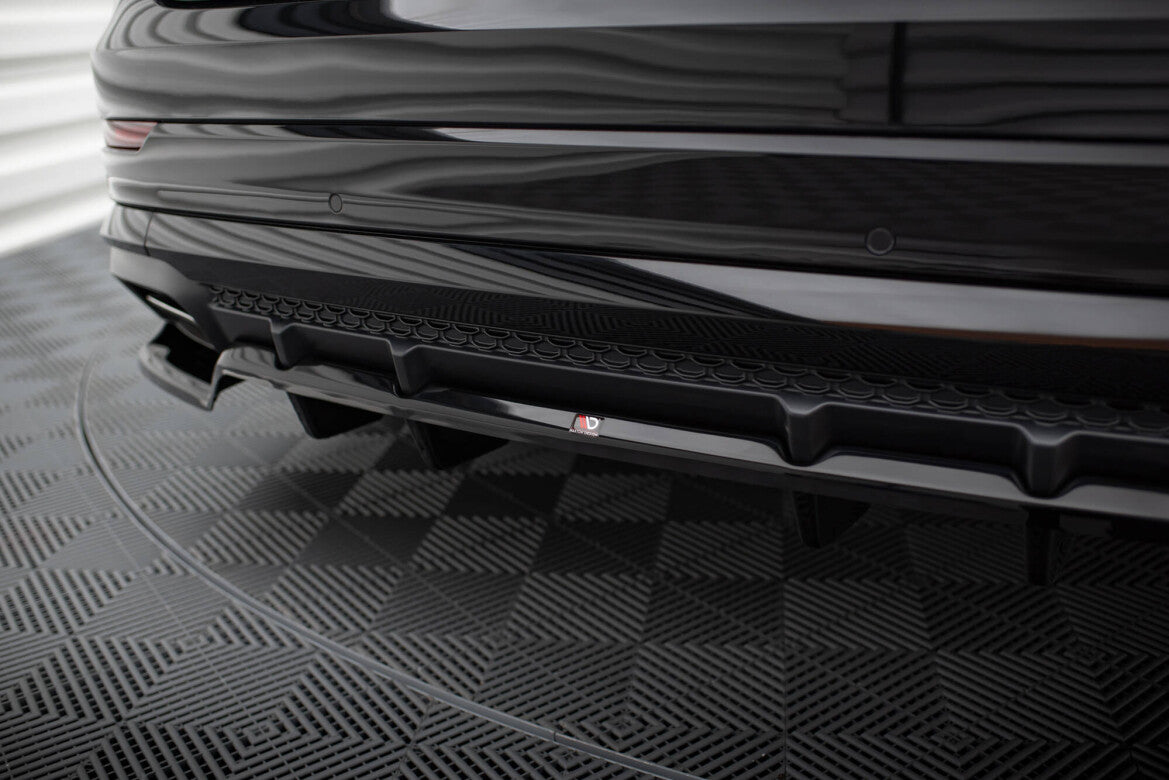 Diffusor Heckansatz V.1 passend für Audi SQ8 / Q8 S-Line Mk1 FL schwarz Hochglanz