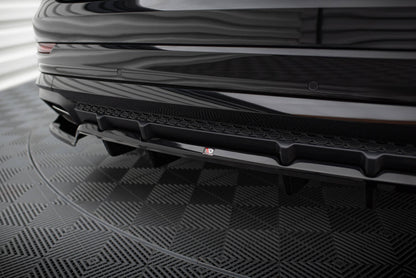 Diffusor Heckansatz V.1 passend für Audi SQ8 / Q8 S-Line Mk1 FL schwarz Hochglanz