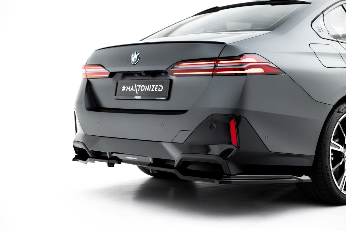 Diffusor Heckansatz V.1 passend für BMW 5er / i5 M-Paket Limousine / Touring G60 / G61 schwarz Hochglanz
