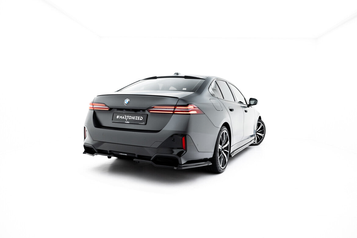 Diffusor Heckansatz V.1 passend für BMW 5er / i5 M-Paket Limousine / Touring G60 / G61 schwarz Hochglanz