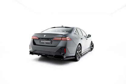 Diffusor Heckansatz V.1 passend für BMW 5er / i5 M-Paket Limousine / Touring G60 / G61 schwarz Hochglanz