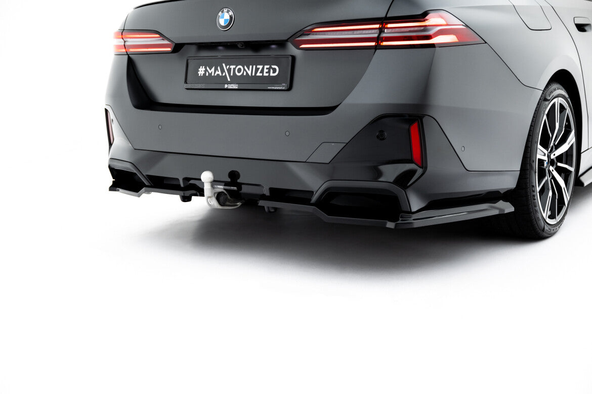 Diffusor Heckansatz V.1 passend für BMW 5er / i5 M-Paket Limousine / Touring G60 / G61 schwarz Hochglanz