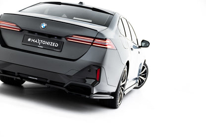 Diffusor Heckansatz V.1 passend für BMW 5er / i5 M-Paket Limousine / Touring G60 / G61 schwarz Hochglanz