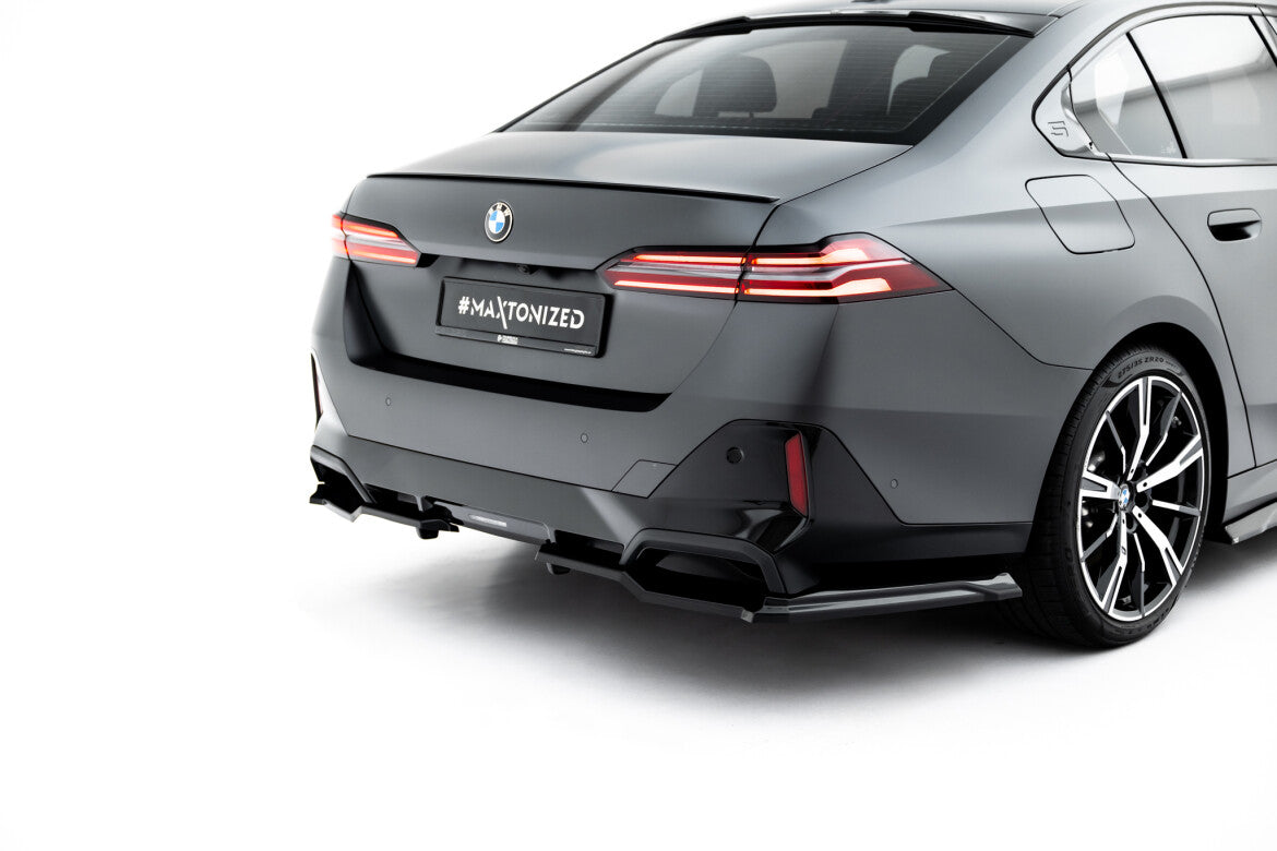 Diffusor Heckansatz V.1 passend für BMW 5er / i5 M-Paket Limousine / Touring G60 / G61 schwarz Hochglanz