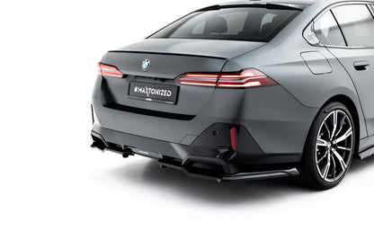 Diffusor Heckansatz V.1 passend für BMW 5er / i5 M-Paket Limousine / Touring G60 / G61 schwarz Hochglanz
