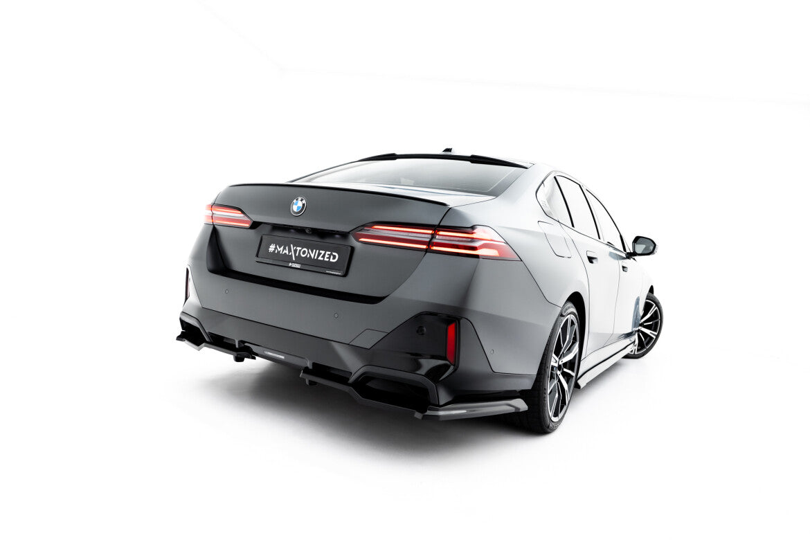 Diffusor Heckansatz V.1 passend für BMW 5er / i5 M-Paket Limousine / Touring G60 / G61 schwarz Hochglanz