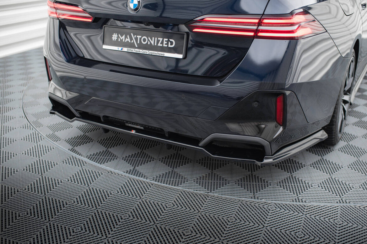 Diffusor Heckansatz V.1 passend für BMW 5er / i5 M-Paket Limousine / Touring G60 / G61 schwarz Hochglanz