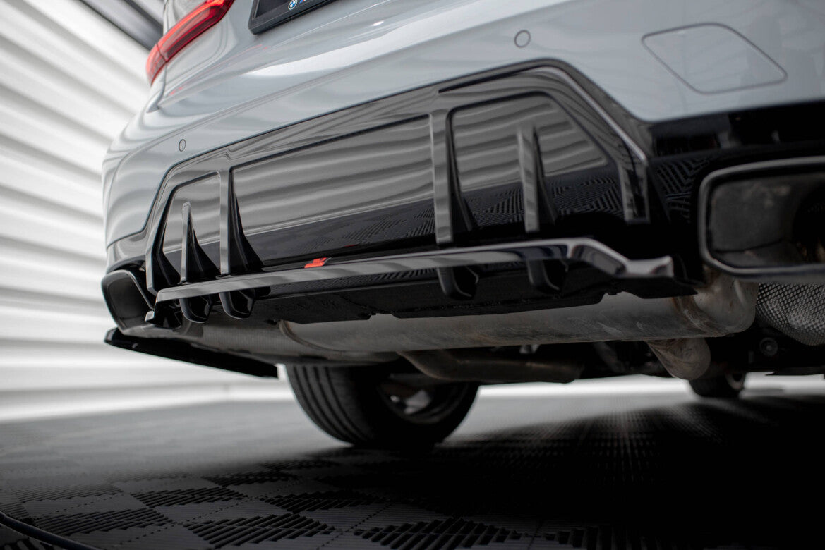 Diffusor Heckansatz V.1 passend für BMW M340i G20 / G21 FL schwarz Hochglanz