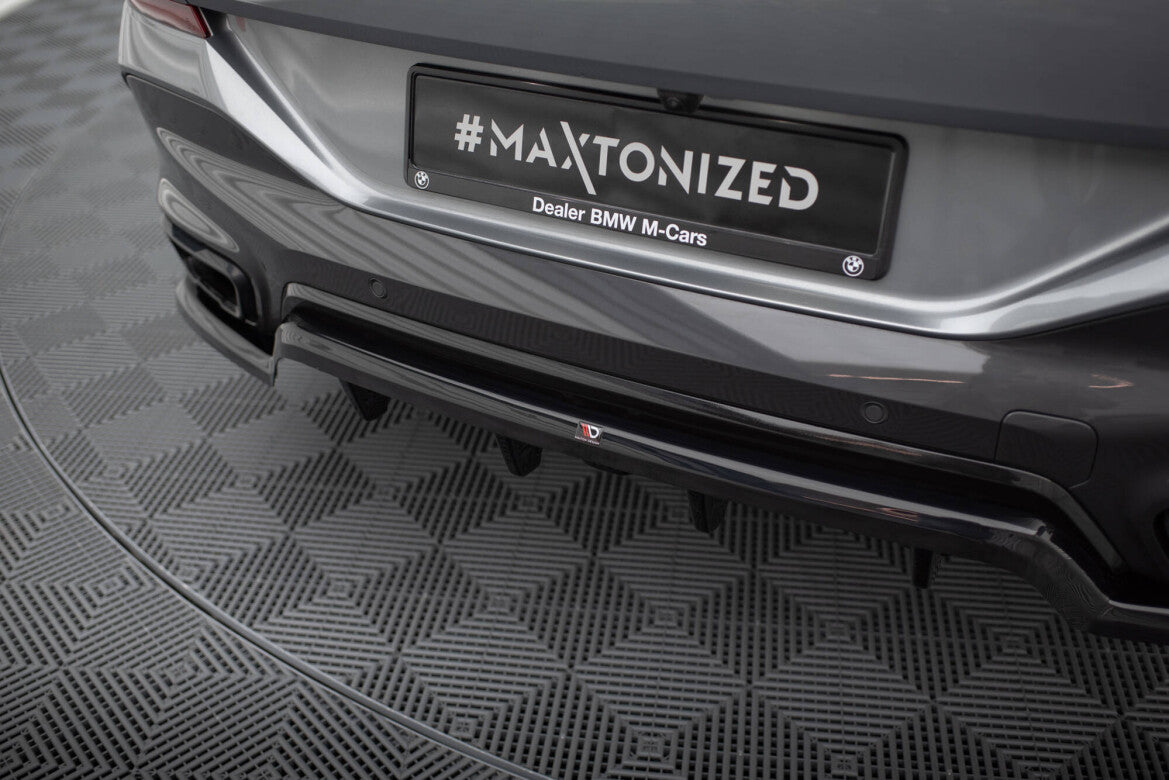 Diffusor Heckansatz V.1 passend für BMW X6 M-Paket G06 FL schwarz Hochglanz
