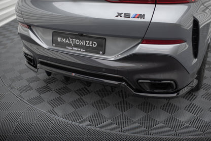Diffusor Heckansatz V.1 passend für BMW X6 M-Paket G06 FL schwarz Hochglanz