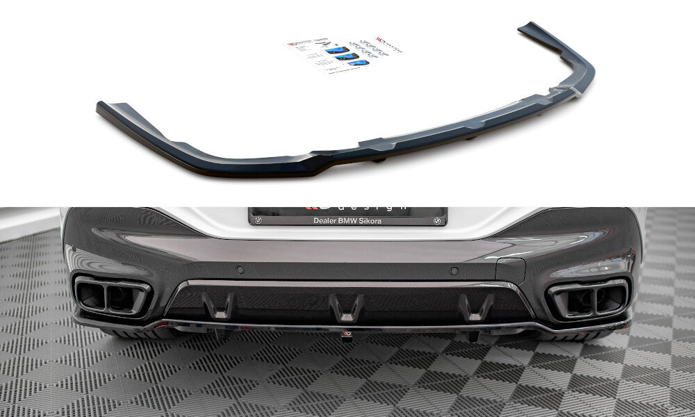 Diffusor Heckansatz V.1 passend für BMW X6 M-Paket G06 schwarz Hochglanz