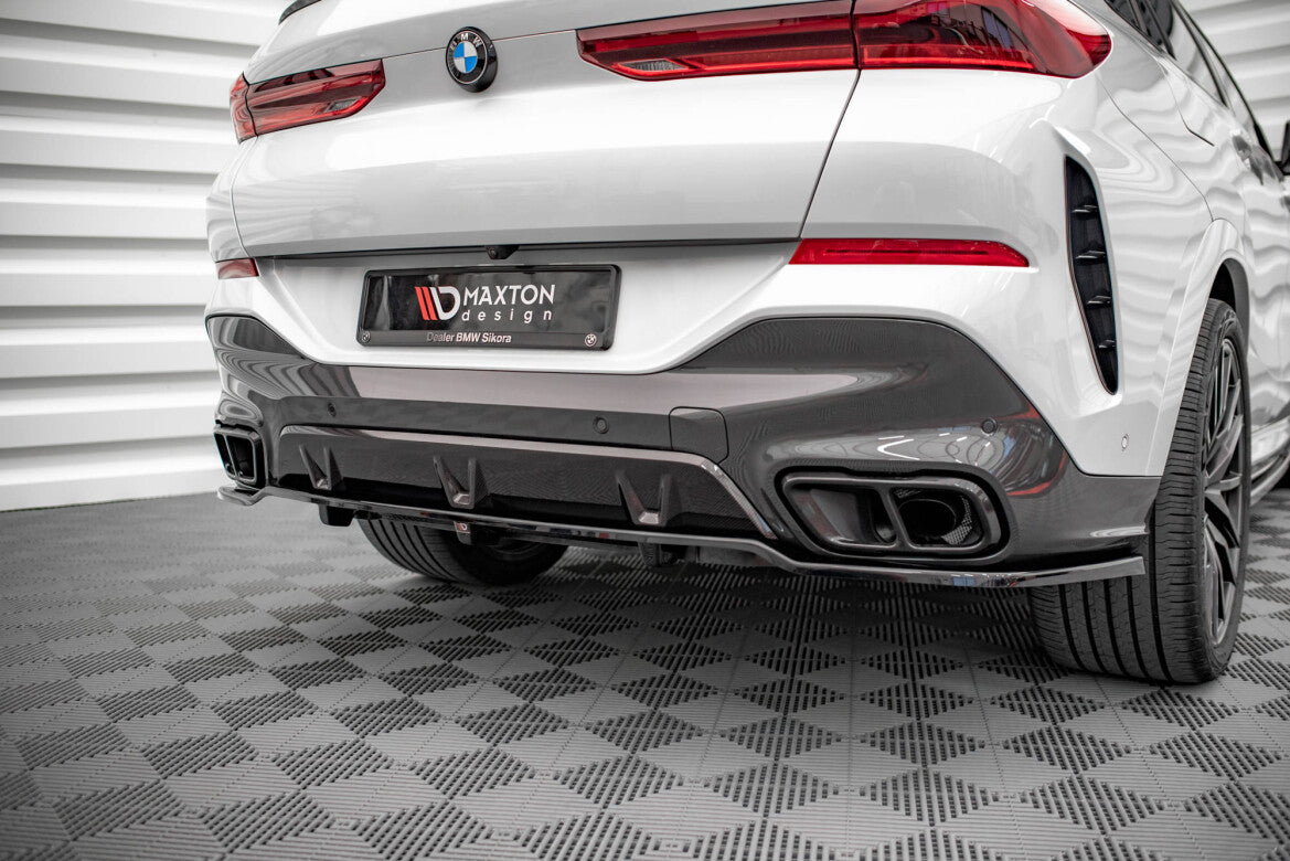 Diffusor Heckansatz V.1 passend für BMW X6 M-Paket G06 schwarz Hochglanz