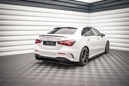 Diffusor Heckansatz V.1 passend für Mercedes A 35 AMG Limousine V177 schwarz Hochglanz