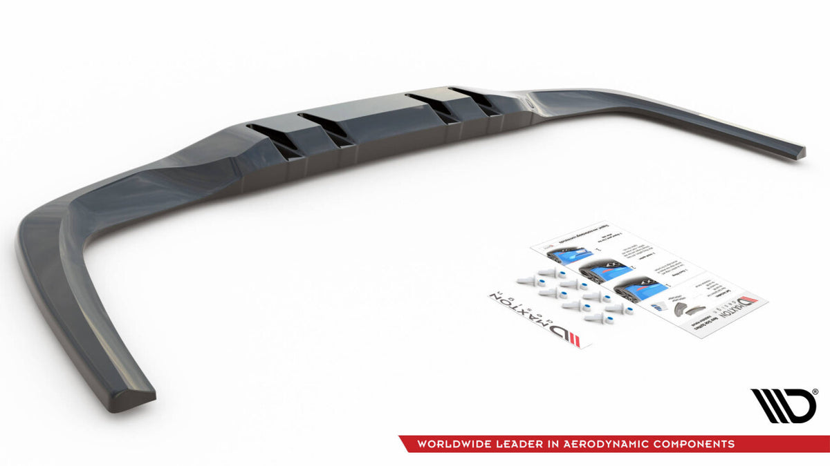 Diffusor Heckansatz V.1 passend für Mercedes A 35 AMG Limousine V177 schwarz Hochglanz