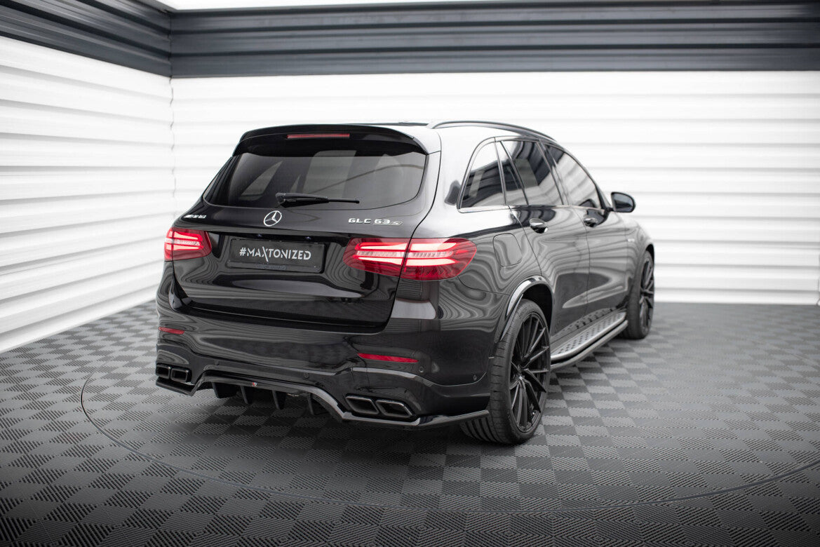 Diffusor Heckansatz V.1 passend für Mercedes-AMG GLC 63 SUV X253 schwarz Hochglanz