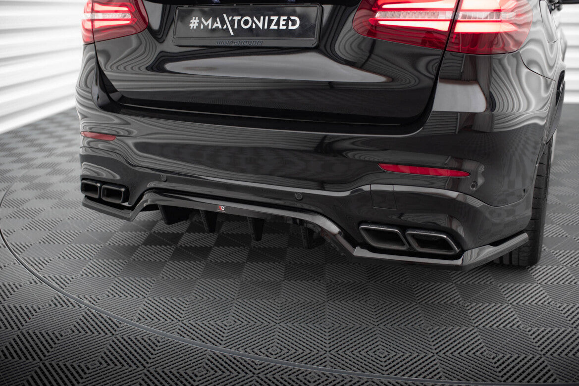 Diffusor Heckansatz V.1 passend für Mercedes-AMG GLC 63 SUV X253 schwarz Hochglanz
