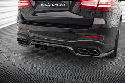 Diffusor Heckansatz V.1 passend für Mercedes-AMG GLC 63 SUV X253 schwarz Hochglanz
