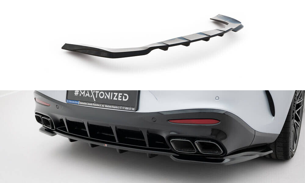 Diffusor Heckansatz V.1 passend für Mercedes-AMG GT 63 / 55 / 63 S E Performance C192 schwarz Hochglanz