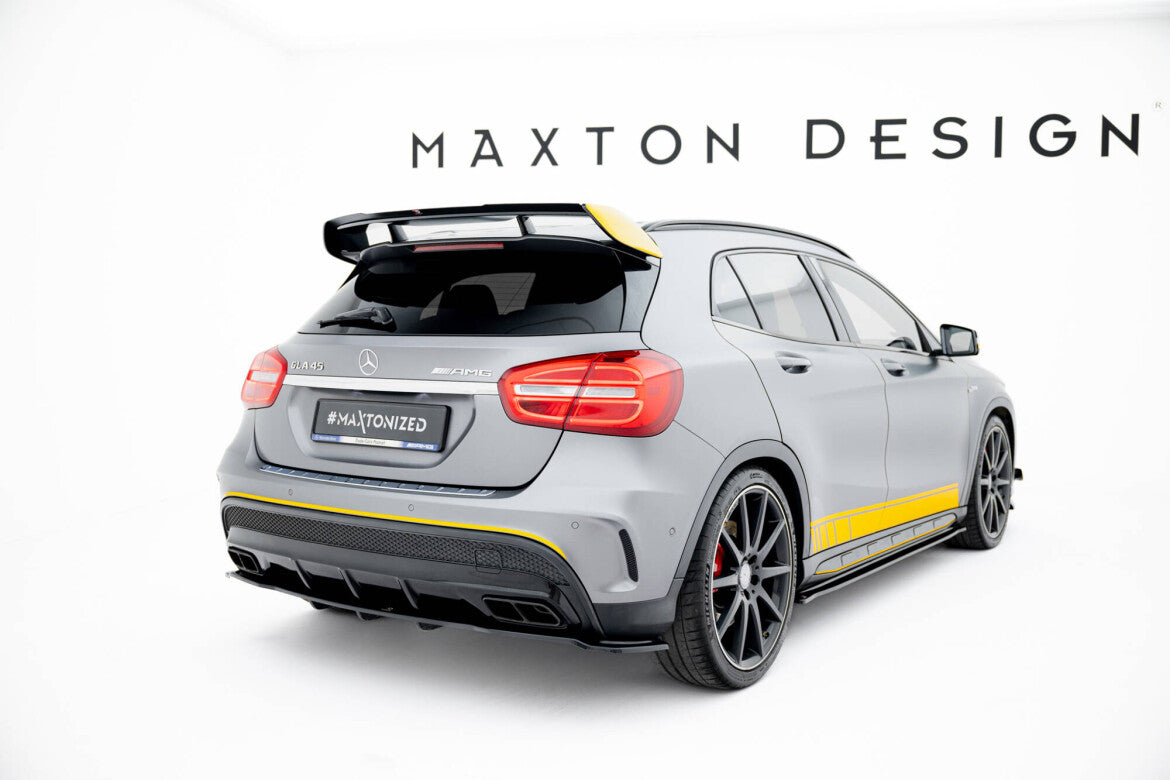 Diffusor Heckansatz V.1 passend für Mercedes GLA 45 AMG schwarz Hochglanz