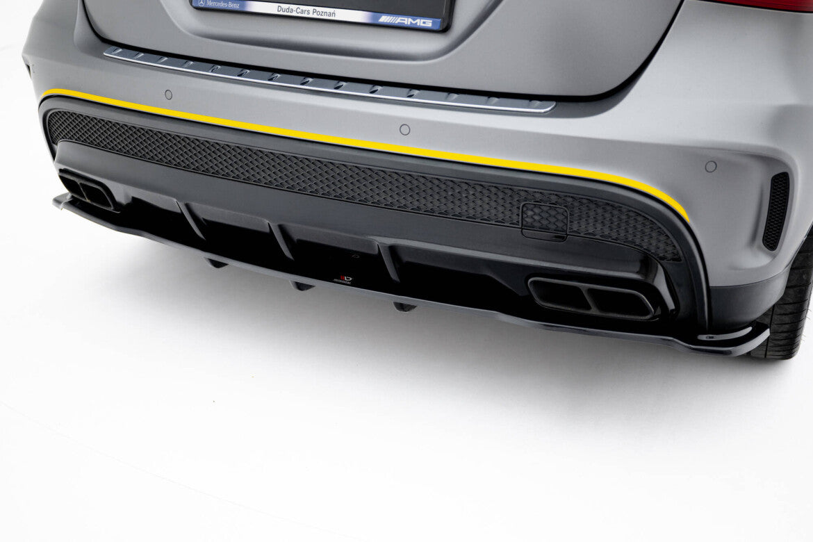 Diffusor Heckansatz V.1 passend für Mercedes GLA 45 AMG schwarz Hochglanz