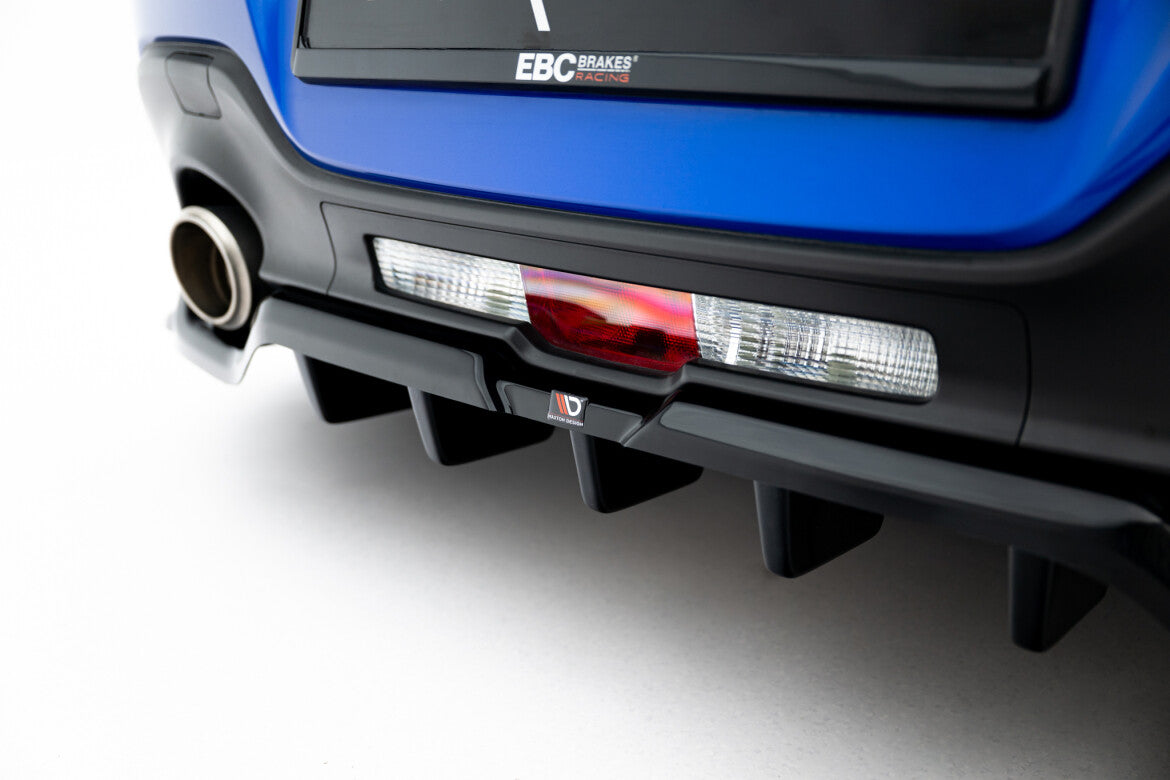 Diffusor Heckansatz V.1 passend für Subaru BRZ Mk2 schwarz Hochglanz + Flaps matt