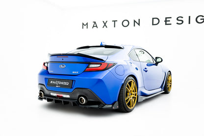 Diffusor Heckansatz V.1 passend für Subaru BRZ Mk2 schwarz Hochglanz + Flaps matt