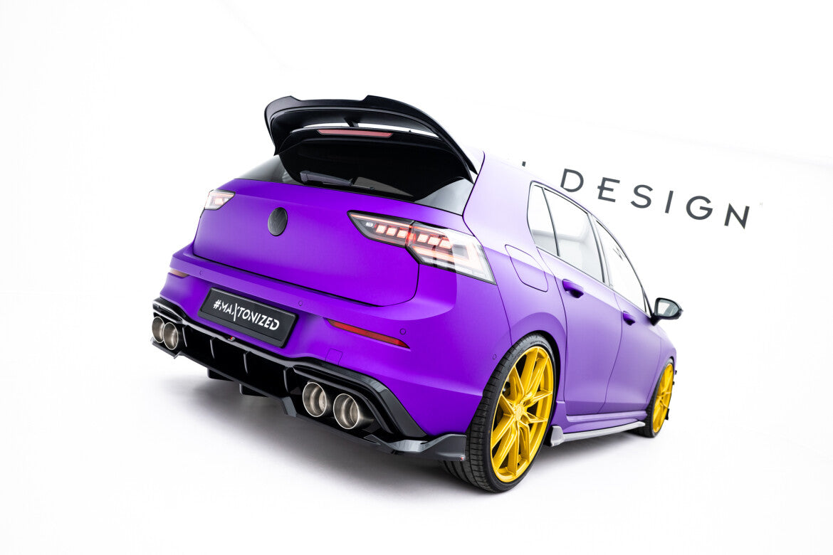 Diffusor Heckansatz V.1 passend für VW Golf R Hatchback Mk8 / Mk8 FL schwarz Hochglanz