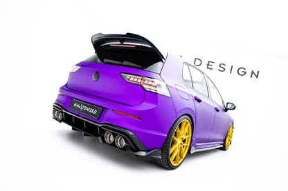 Diffusor Heckansatz V.1 passend für VW Golf R Hatchback Mk8 / Mk8 FL schwarz Hochglanz