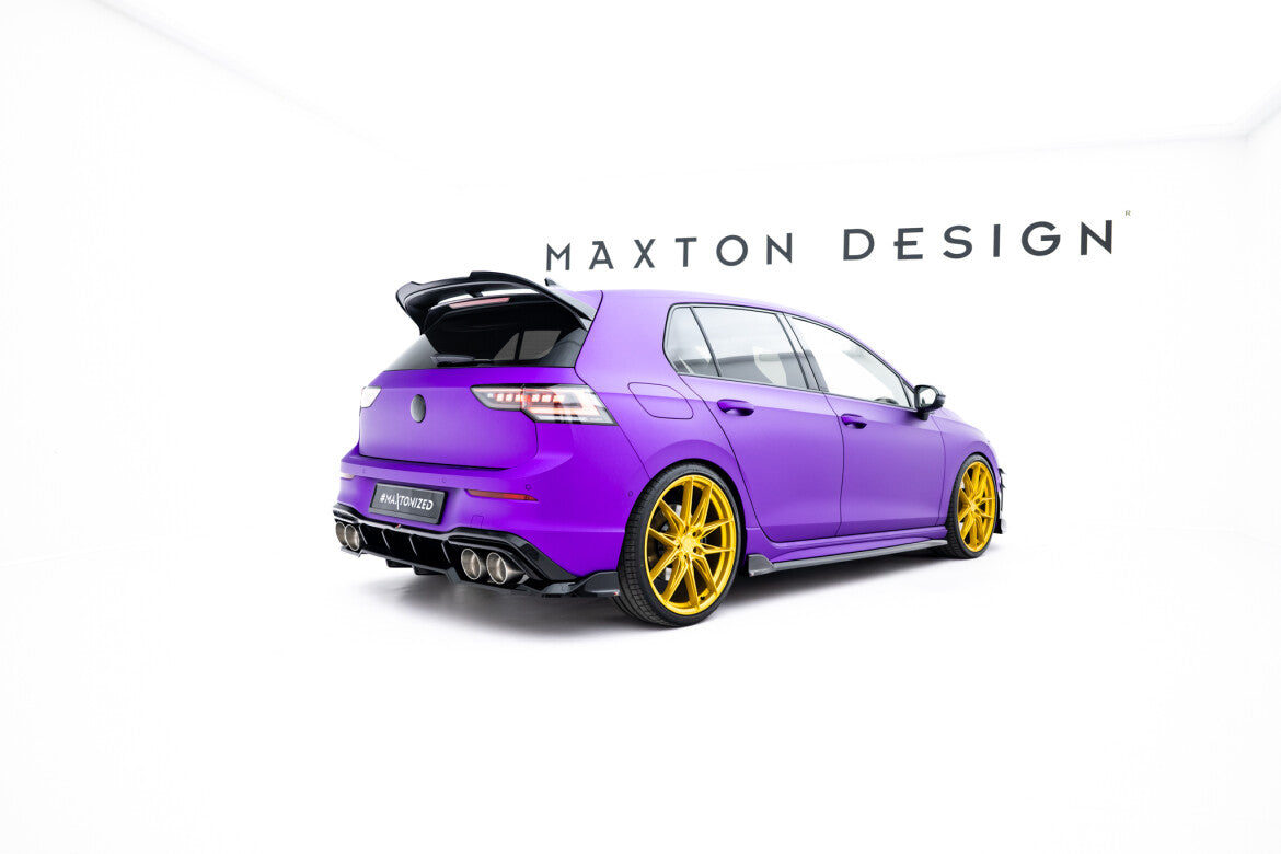 Diffusor Heckansatz V.1 passend für VW Golf R Hatchback Mk8 / Mk8 FL schwarz Hochglanz