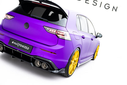 Diffusor Heckansatz V.1 passend für VW Golf R Hatchback Mk8 / Mk8 FL schwarz Hochglanz