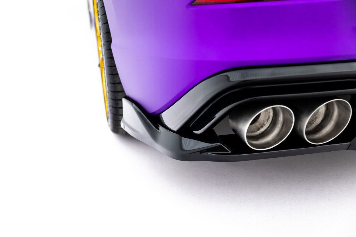 Diffusor Heckansatz V.1 passend für VW Golf R Hatchback Mk8 / Mk8 FL schwarz Hochglanz