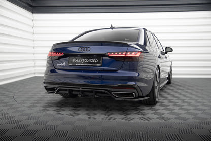 Diffusor Heckansatz V.2 passend für Audi A4 S-Line B9 FL schwarz Hochglanz