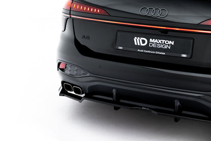 Diffusor Heckansatz V.2 passend für Audi A6 S-Line C9 schwarz Hochglanz