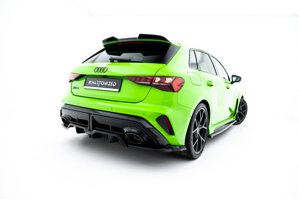 Diffusor Heckansatz V.2 passend für Audi RS3 Sportback 8Y FL schwarz Hochglanz