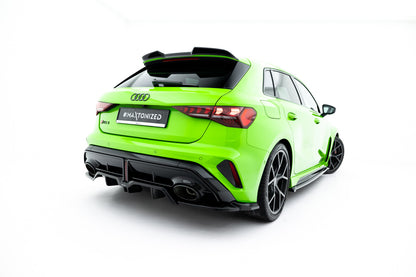 Diffusor Heckansatz V.2 passend für Audi RS3 Sportback 8Y FL schwarz Hochglanz