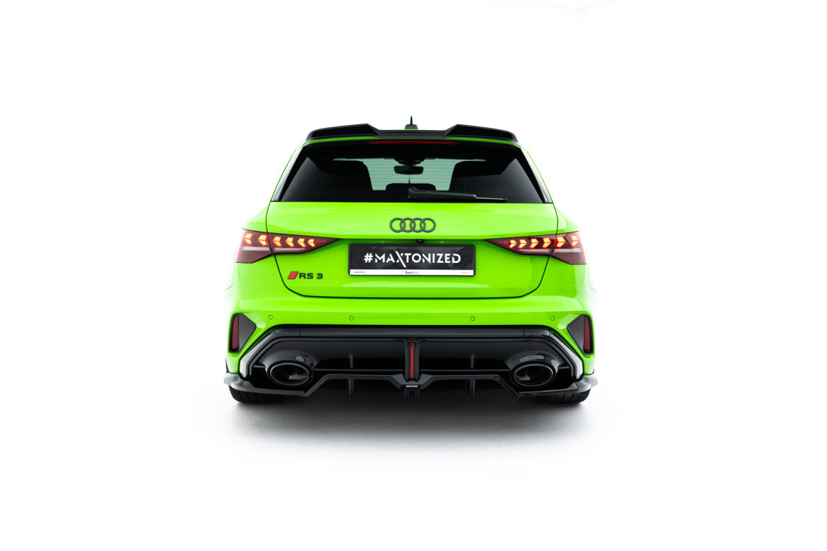 Diffusor Heckansatz V.2 passend für Audi RS3 Sportback 8Y FL schwarz Hochglanz