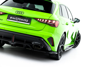 Diffusor Heckansatz V.2 passend für Audi RS3 Sportback 8Y FL schwarz Hochglanz