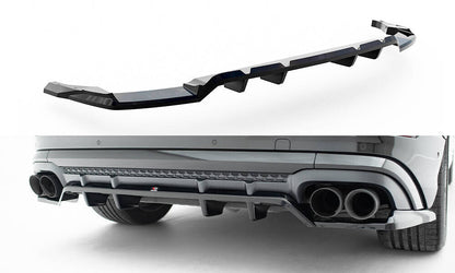 Diffusor Heckansatz V.2 passend für Audi SQ8 / Q8 S-Line Mk1 FL schwarz Hochglanz