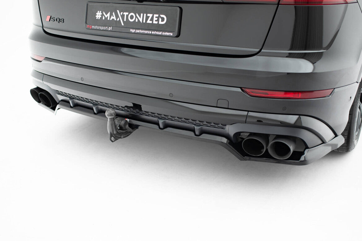 Diffusor Heckansatz V.2 passend für Audi SQ8 / Q8 S-Line Mk1 FL schwarz Hochglanz