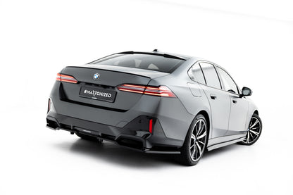 Diffusor Heckansatz V.2 passend für BMW 5er / i5 M-Paket Limousine / Touring G60 / G61 schwarz Hochglanz