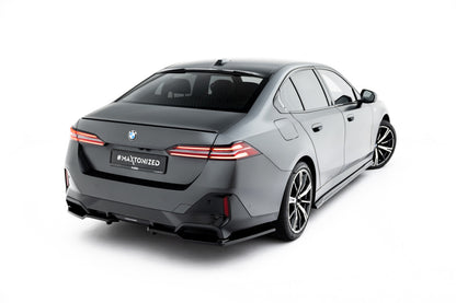 Diffusor Heckansatz V.2 passend für BMW 5er / i5 M-Paket Limousine / Touring G60 / G61 schwarz Hochglanz