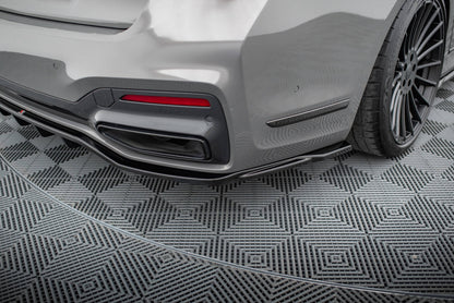 Diffusor Heckansatz V.2 passend für BMW 7 M-Paket G11 / G12 FL schwarz Hochglanz